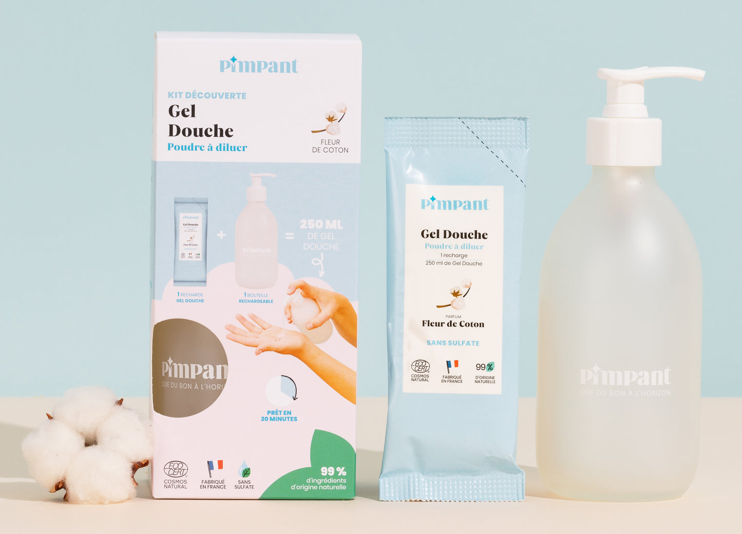Pack découverte Gel Douche Fleur de Coton – Pimpant