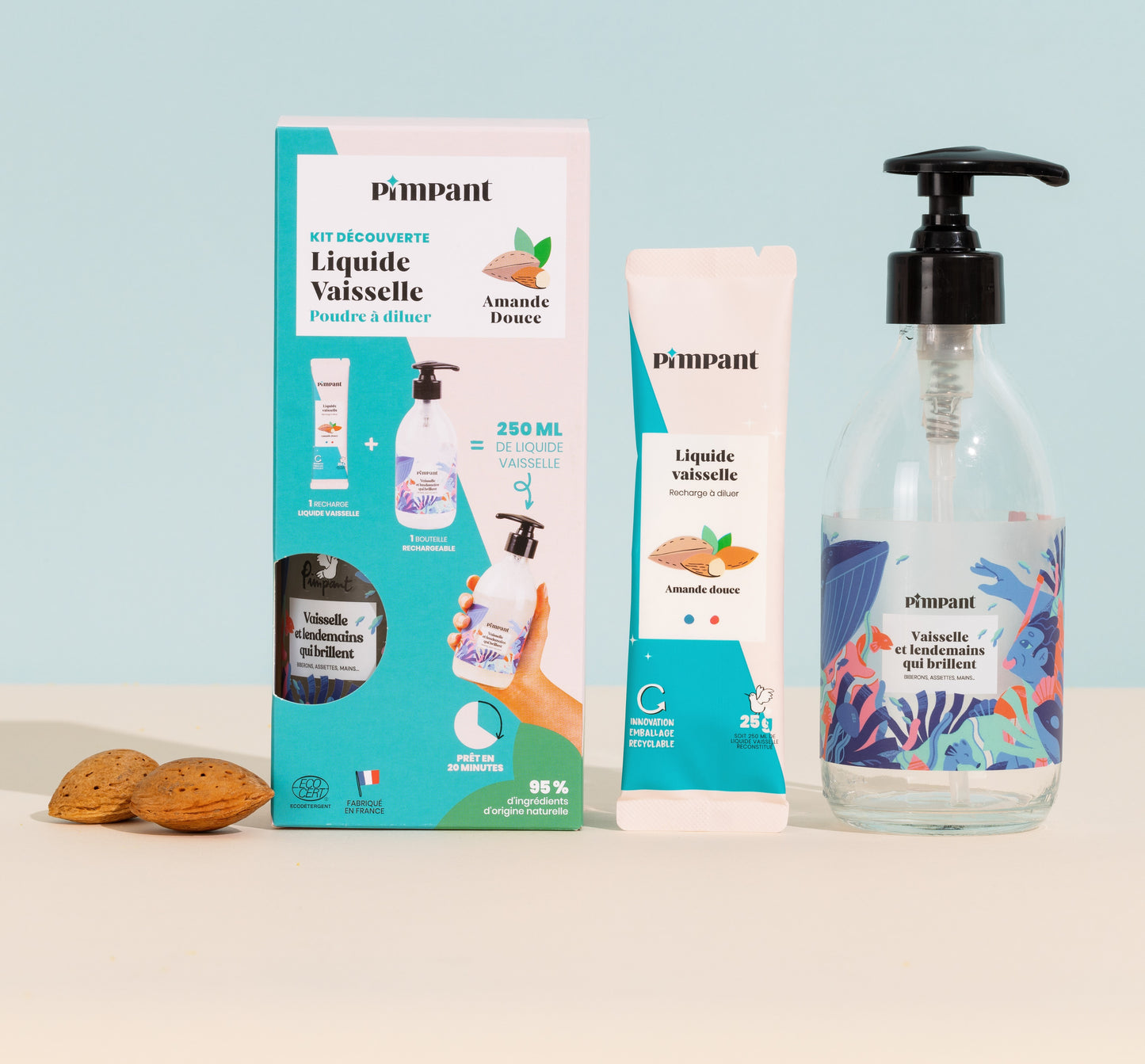 🍽️ Pack découverte – Liquide vaisselle Amande douce – Pimpant