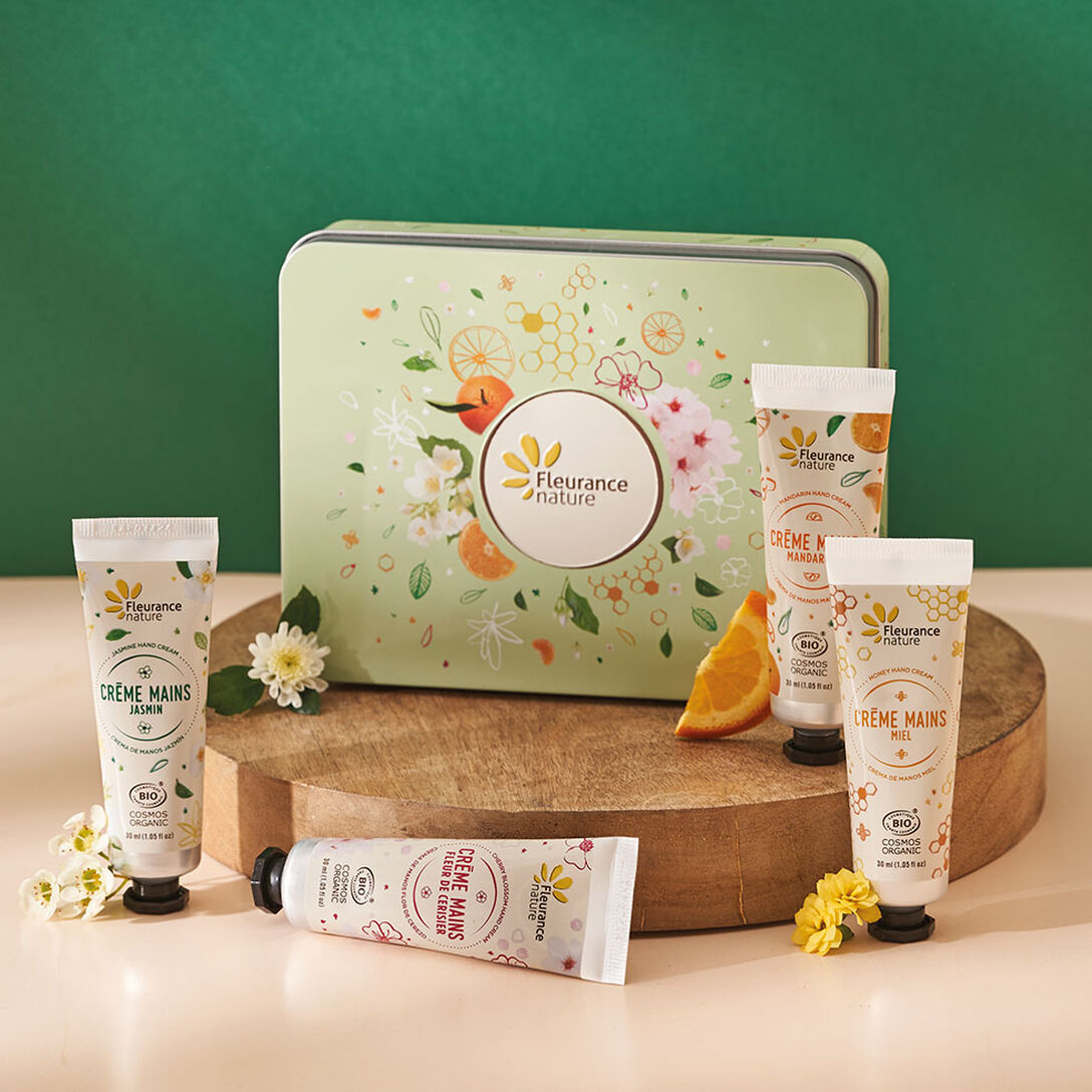 Coffret de crèmes mains Éveil des sens – Fleurance Nature
