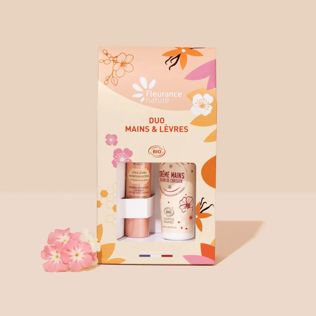Duo Fleur de Cerisier – Rituel Douceur Mains & Lèvres - Fleurance Nature