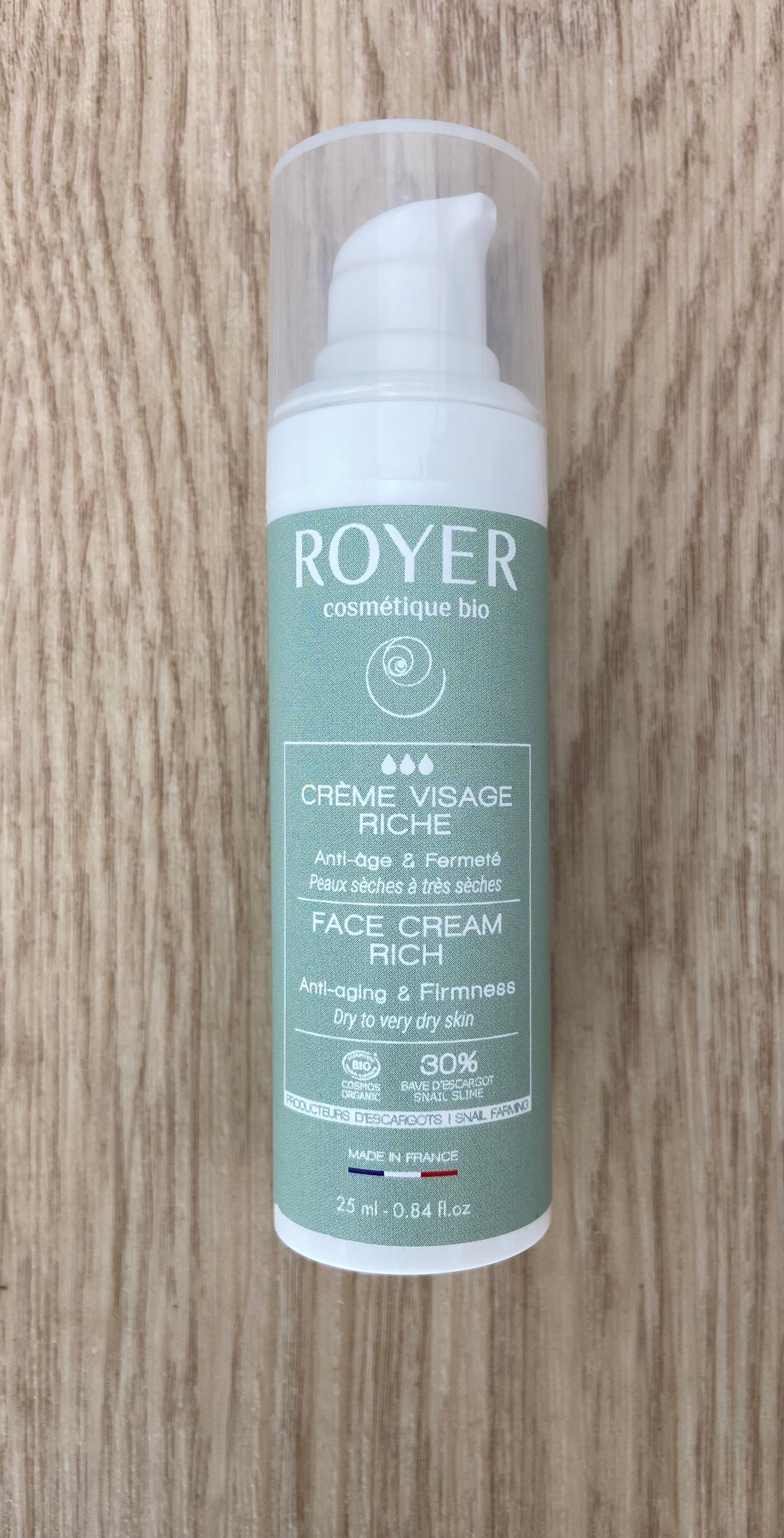 Crème visage riche bio nourrissante à la bave d’escargot - Royer Cosmétique