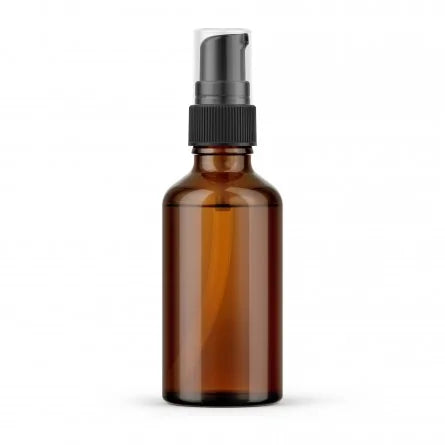 Flacon Vide en Verre Ambré avec Pompe Crème – 50 ml