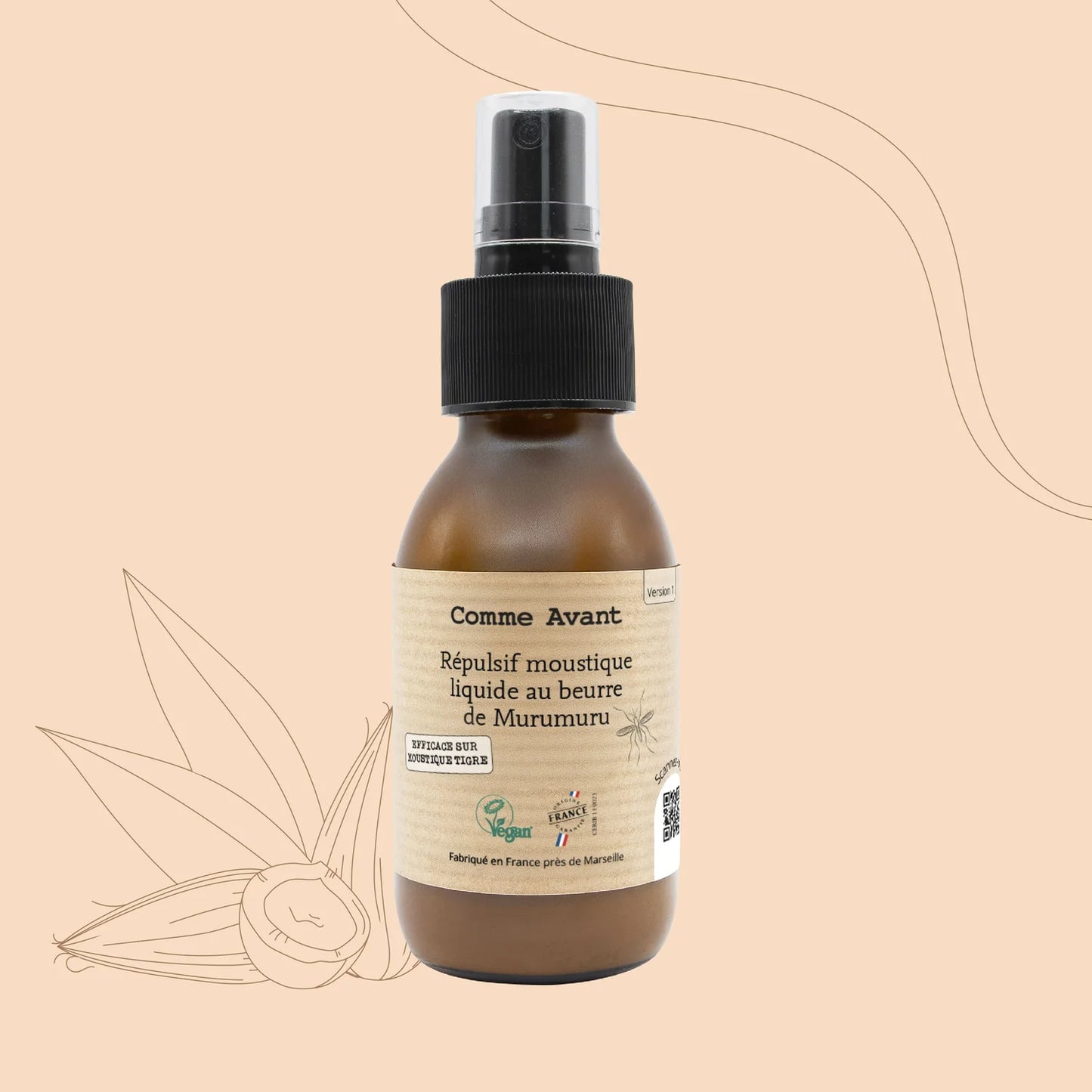 🦟 Répulsif anti-moustique liquide au beurre de murumuru - Comme Avant