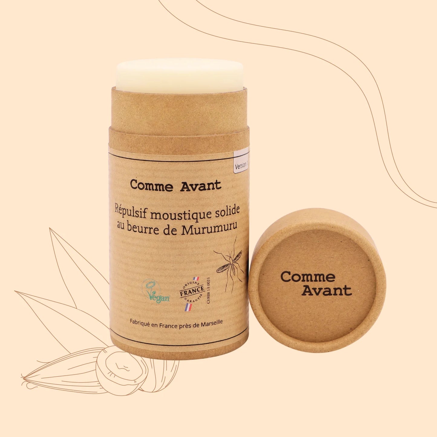 🦟 Répulsif anti-moustique solide au beurre de murumuru - Comme Avant
